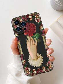 1 chiếc ốp lưng điện thoại họa tiết hoa hồng cổ điển, tương thích với iPhone 15 Promax, , và . Phiên bản quốc tế, không phải phiên bản nội địa. - Nhiều màu - Xem 2