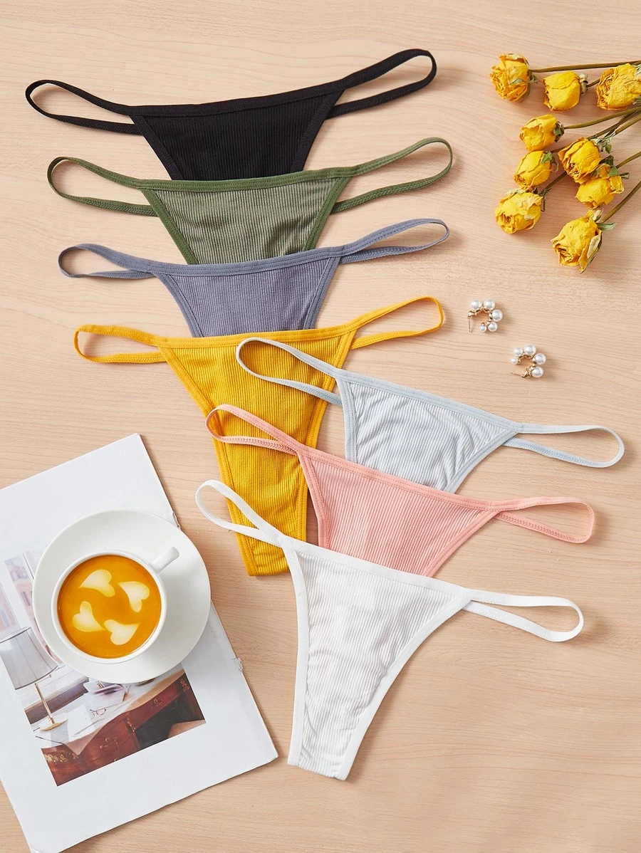 7 gói G-String đan gân gợi cảm - Nhiều màu - Xem 1