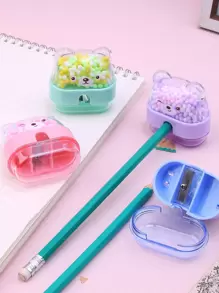 1 pieza Sacapuntas con diseño de dibujos animados al azar - Multicolor - Ver 3
