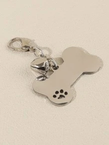 1 pieza Identificador para mascotas pata hueso - Plateado - Ver 4