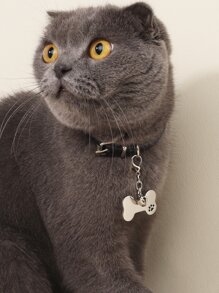 1 pieza Identificador para mascotas pata hueso - Plateado - Ver 5