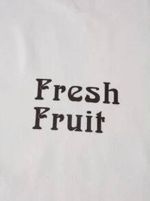 Manfinity Men Fruit & Slogan Graphic Tee - White - View 4