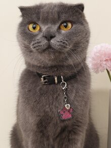 Pet Id Collar Tag With Paw Print - Multicolor - View 2