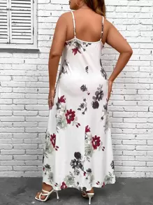 SHEIN Holidaya Plus Floral Print Cami Dress - Multicolor - View 2