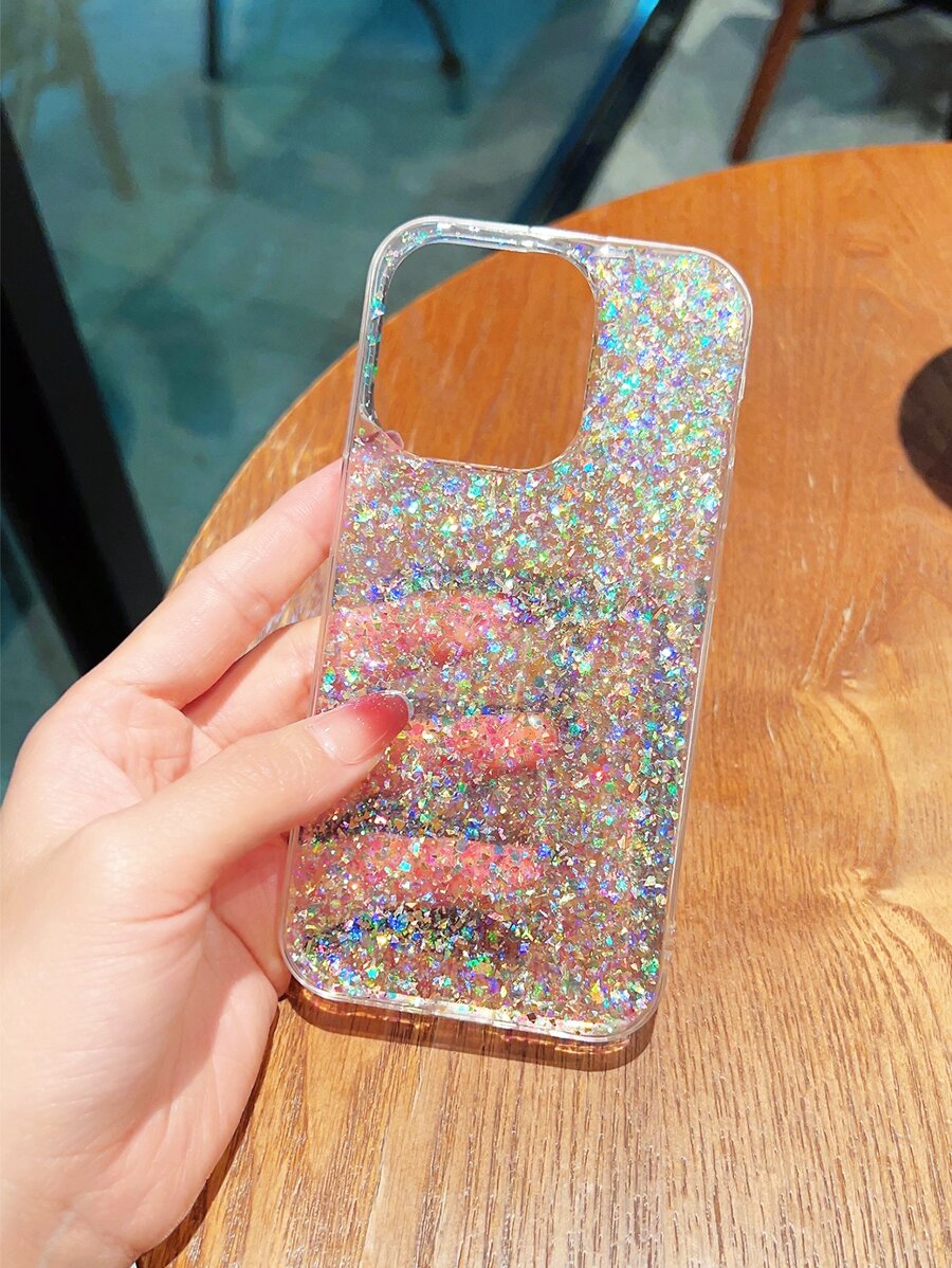 1 Ốp điện thoại màu gradient thạch & dây vàng tương thích với iPhone 13 Pro Max - Nhiều màu - Xem 1