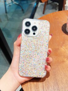 1 Ốp điện thoại màu gradient thạch & dây vàng tương thích với iPhone 13 Pro Max - Nhiều màu - Xem 2