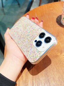 1 Ốp điện thoại màu gradient thạch & dây vàng tương thích với iPhone 13 Pro Max - Nhiều màu - Xem 3