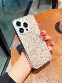 1 Ốp điện thoại màu gradient thạch & dây vàng tương thích với iPhone 13 Pro Max - Nhiều màu - Xem 6