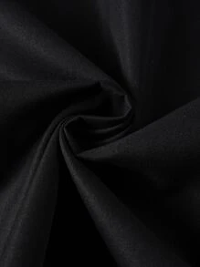 Manfinity Men Slogan Graphic Colourblock Baseball Collar Shirt Without Tee - Black - View 4