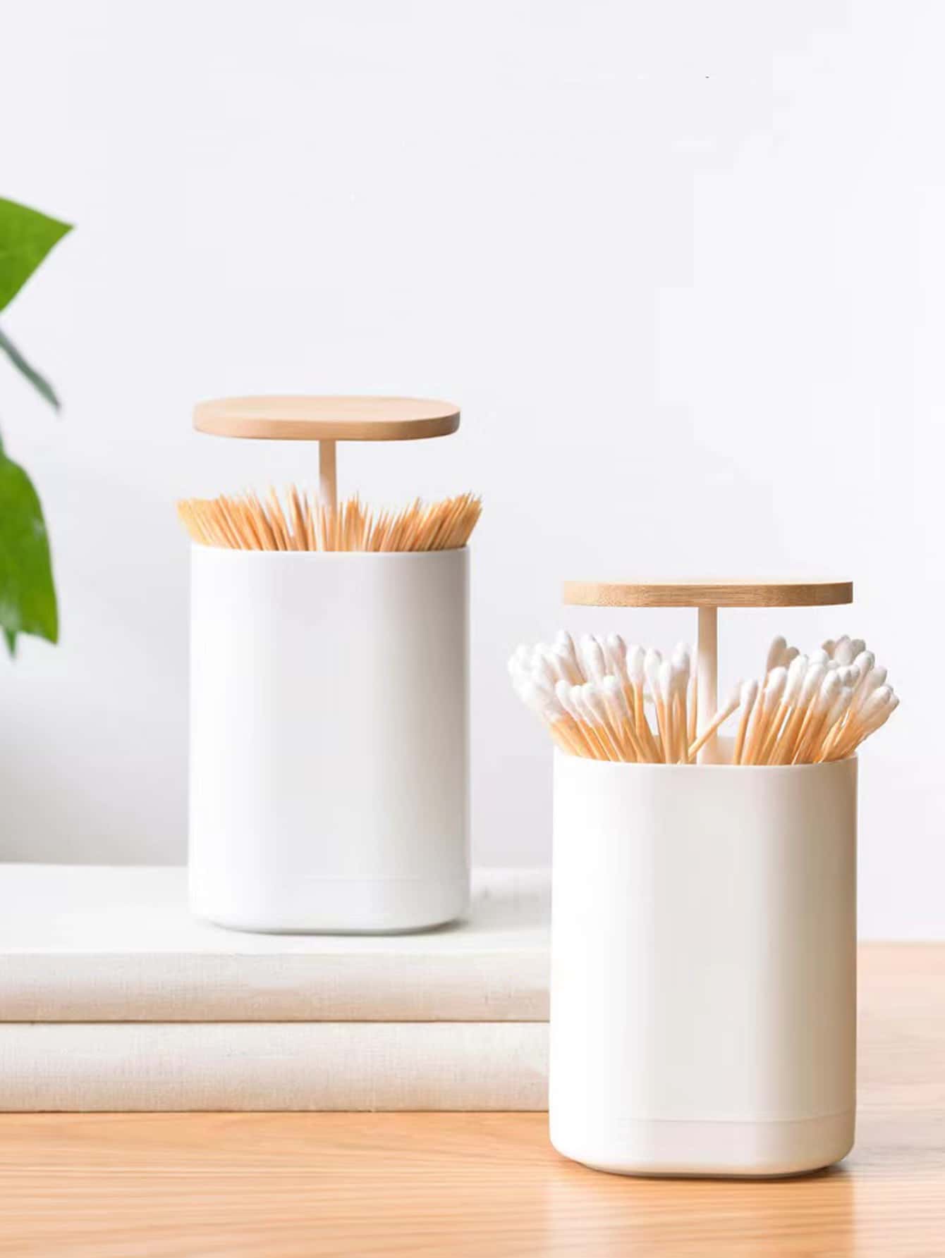 1pc Plain Toothpick Holder - White - View 1
