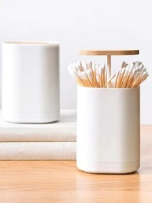 1pc Plain Toothpick Holder - White - View 4