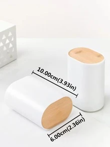 1pc Plain Toothpick Holder - White - View 6