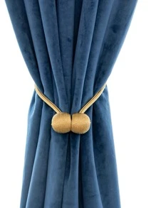 1 pieza Alzapaños magnéticos para cortinas - Dorado - Ver 1