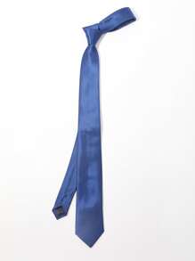 Men Diagonal Striped Pattern Tie - Blue - View 3