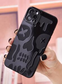 Funda para móvil con patrón de esqueleto - Negro - Ver 1