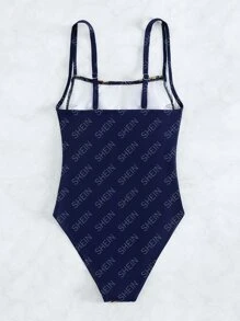 Traje de baño de una pieza con fruncido y estampado de paisley, para vacaciones de verano en la playa - Multicolor - Ver 2