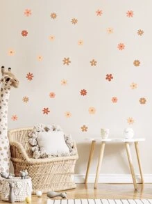 1入組花卉圖案牆貼 - 彩色 - 查看 1