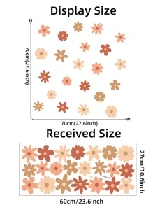 1入組花卉圖案牆貼 - 彩色 - 查看 4