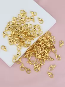 100pcs Lobster Clasp DIY Jewelry Accessory - Yellow Gold - View 1