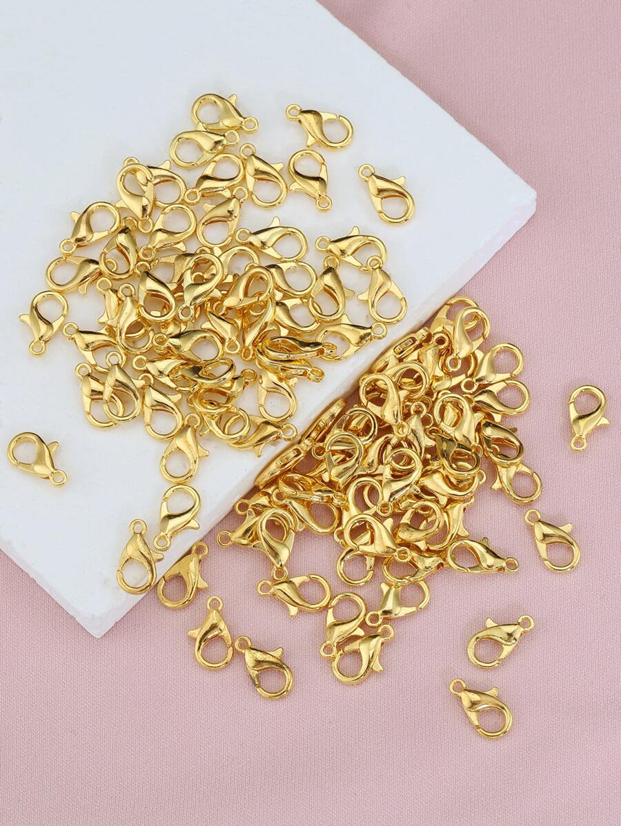 100pcs Lobster Clasp DIY Jewelry Accessory - Yellow Gold - View 1