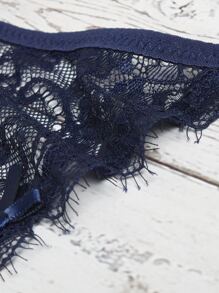 Quần lót nữ Tương phản ren Nơ Bướm màu trơn - Nhiều màu - Xem 3