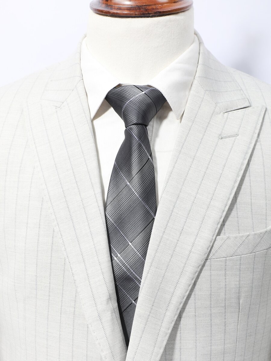 Men Plaid Pattern Tie - Multicolor - View 1