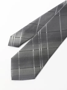 Men Plaid Pattern Tie - Multicolor - View 5
