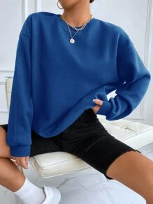 SHEIN Coolane 水鑽翅膀落肩袖運動衫