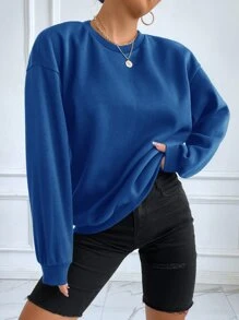 SHEIN Coolane 水鑽翅膀落肩袖運動衫