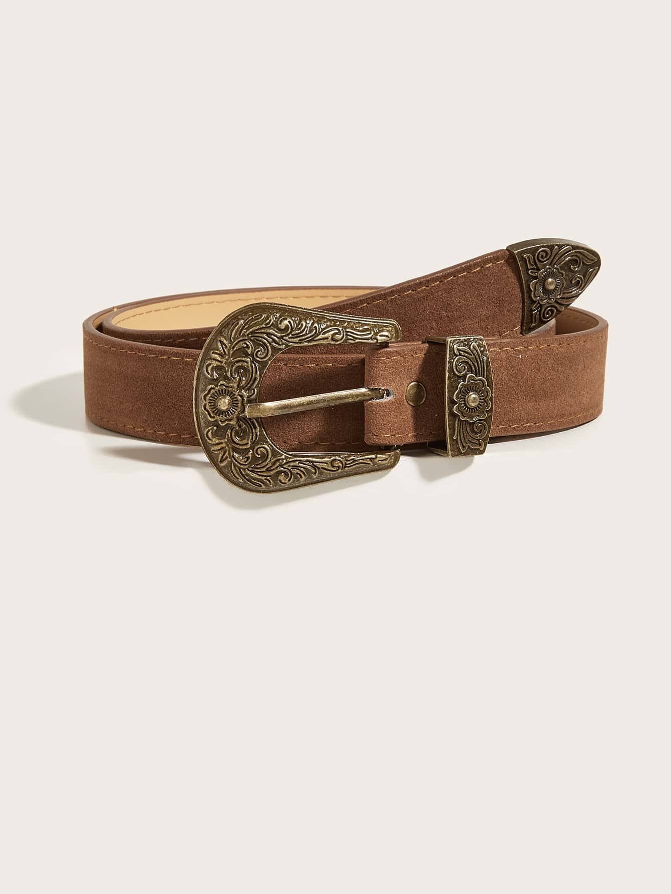 boho geometric buckle belt