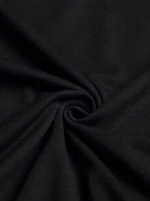 Men Basketball And Letter Graphic Tee - Black - View 5