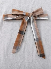 Girls Plaid Print Halter Dress - Multicolor - View 6