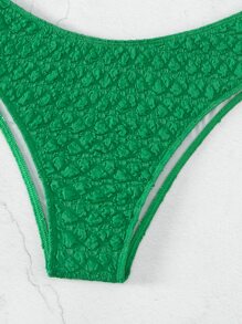 Solid Smocked Bikini Bottom