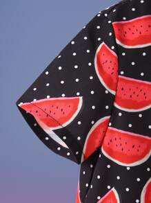 小男童西瓜圖案襯衫