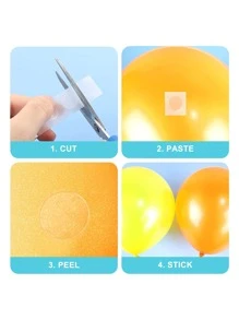 5rolls Plain Balloon Glue,Clear Glue Special Dot,Balloon Sticker,Party Supplies - Clear - View 2