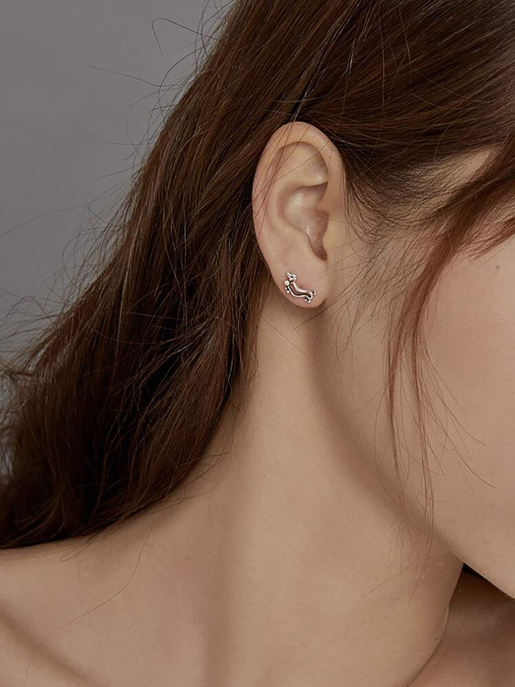 Katy Craig Orecchini A Cucciolo Di Cane In Argento 925 Con Cristalli: 9x7 Mm, Confezione Regalo, Gioiello Animale