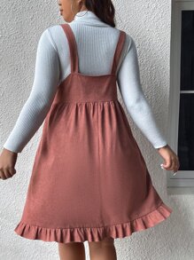 Calvaya Vestido overol bajo con fruncido sin jersey