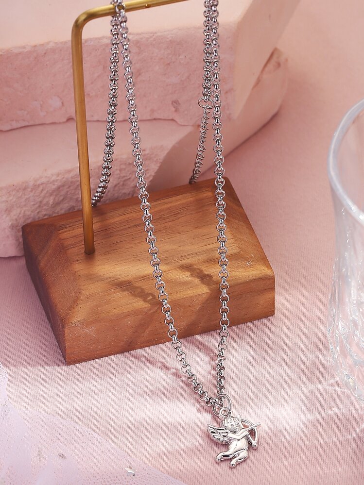 天使 チャームネックレス | SHEIN JAPAN