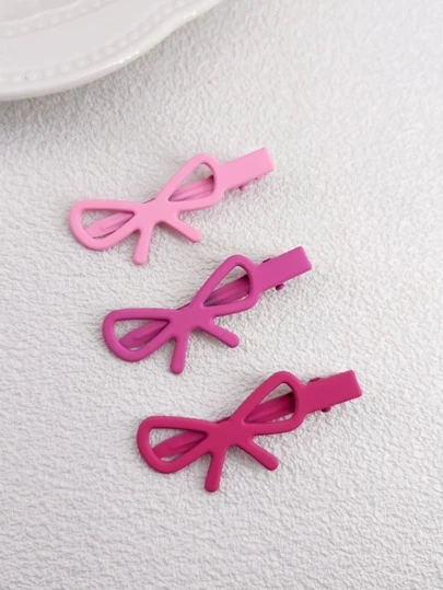 3入組蝴蝶結裝飾髮夾