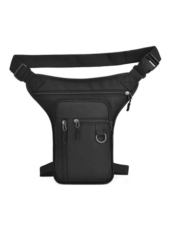 Mini sac de jambe minimaliste pour homme, sac de poitrine, sac pour collège, sac ceinture, sac banane, sac à bandoulière d'hiver, sac de taille multifonctionnel pour plein air, course, sport, téléphone portable. Sac noir de grande capacité pour étudiant, multifonctionnel, sac latéral pour vacances, voyage, été, école.