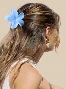 5pcs Flower Design Hair Clawhair Clip Hair Jaw Clip Hair Clamps - Multicolor - View 2