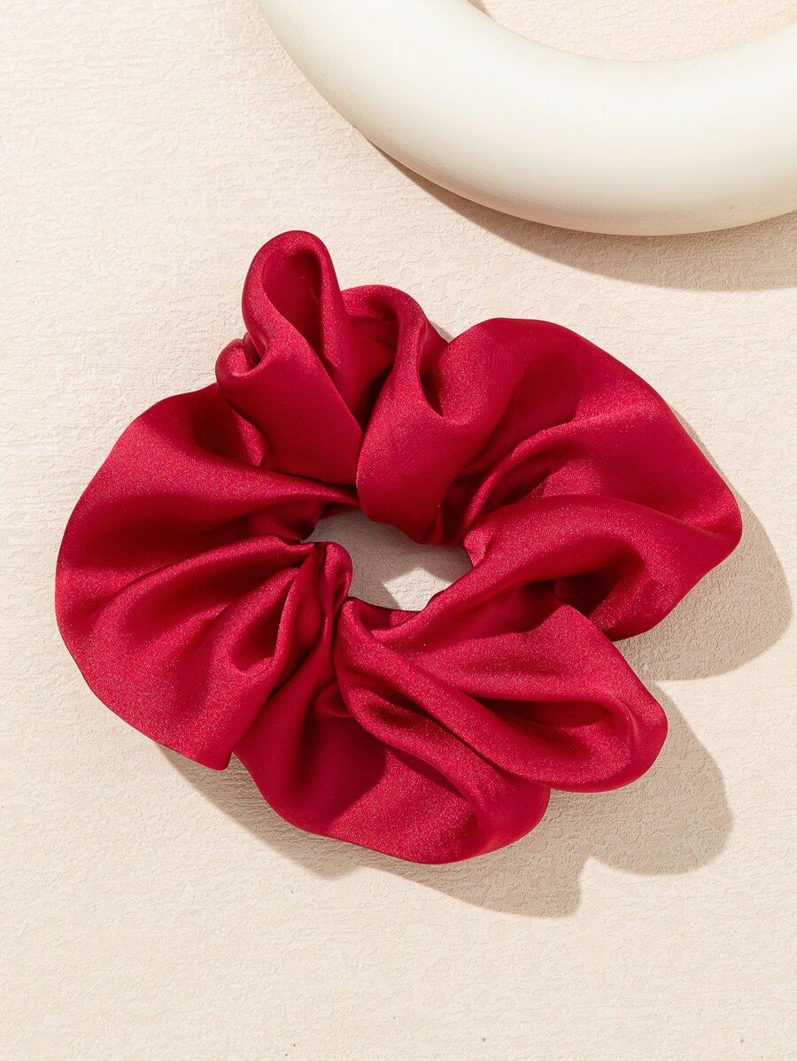 Tối giản Chất rắn Dây buộc tóc ruột già Đối với Trở lại trường - Đỏ - Xem 1