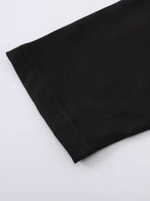 Manfinity Roghcode 男士反光小熊印花T恤 - 黑色 - 查看 3