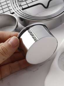 12pcs Stainless Steel Round Cookie Cutter - Silver - View 2