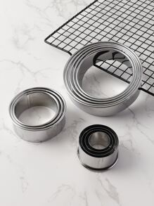 12pcs Stainless Steel Round Cookie Cutter - Silver - View 5