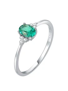 Rhinestone Decor Silver Wedding Band For Women Wedding Wedding Trang sức mỹ - Nhiều màu - Xem 1