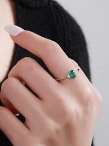 Rhinestone Decor Silver Wedding Band For Women Wedding Wedding Trang sức mỹ - Nhiều màu - Xem 7