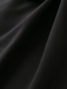 SHEIN LUNE Plus Waterfall Collar Belted Sleeveless Romper - Black - View 3