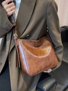 極簡流浪包 - 棕色 - 查看 2