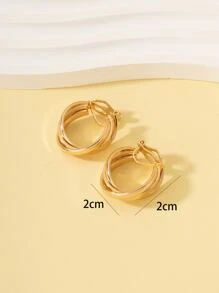 Minimalist Clip On Earrings - Yellow Gold - View 5